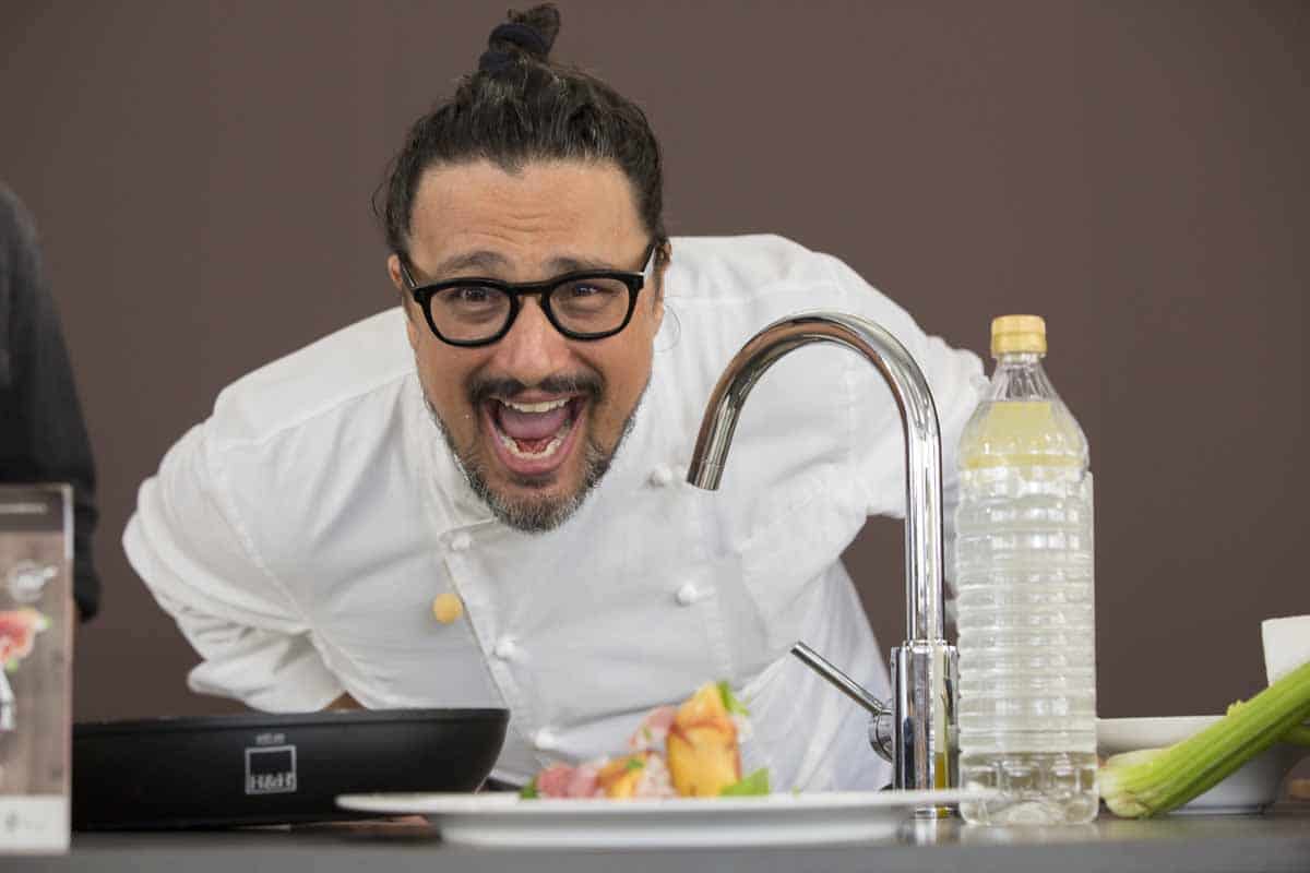 Alessandro Borghese durante lo showcooking ad Aria di Festa 2019