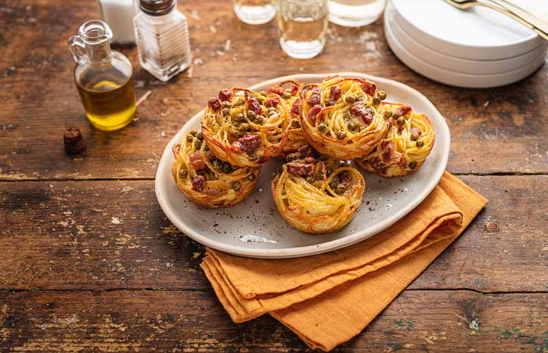 Frittatine di pasta con Prosciutto di San Daniele