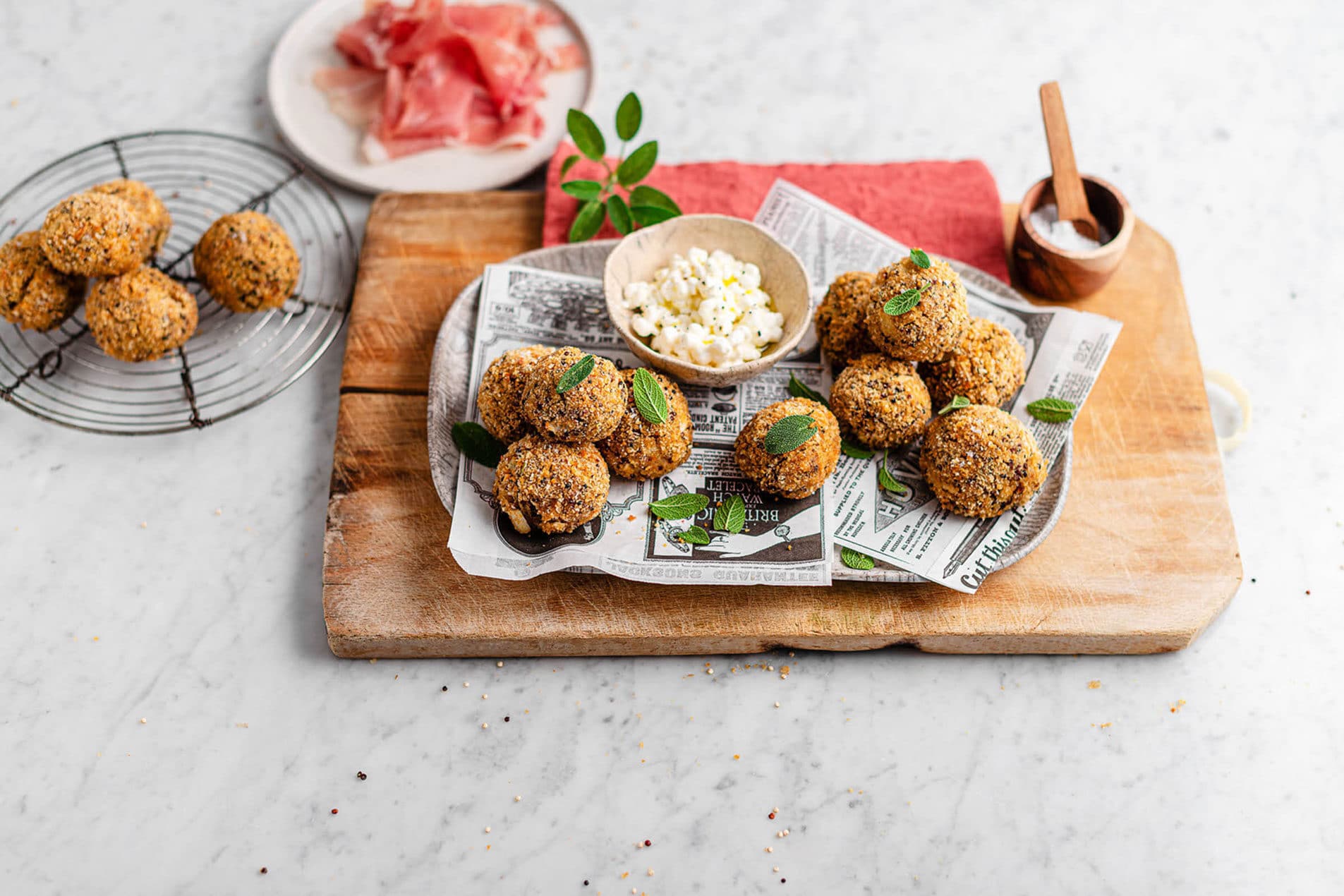 Polpette di quinoa e Prosciutto di San Daniele