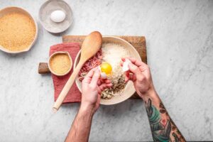 Polpette di quinoa e Prosciutto di San Daniele