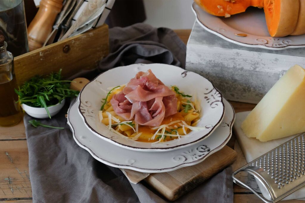 Pennette alla zucca e Prosciutto di San Daniele