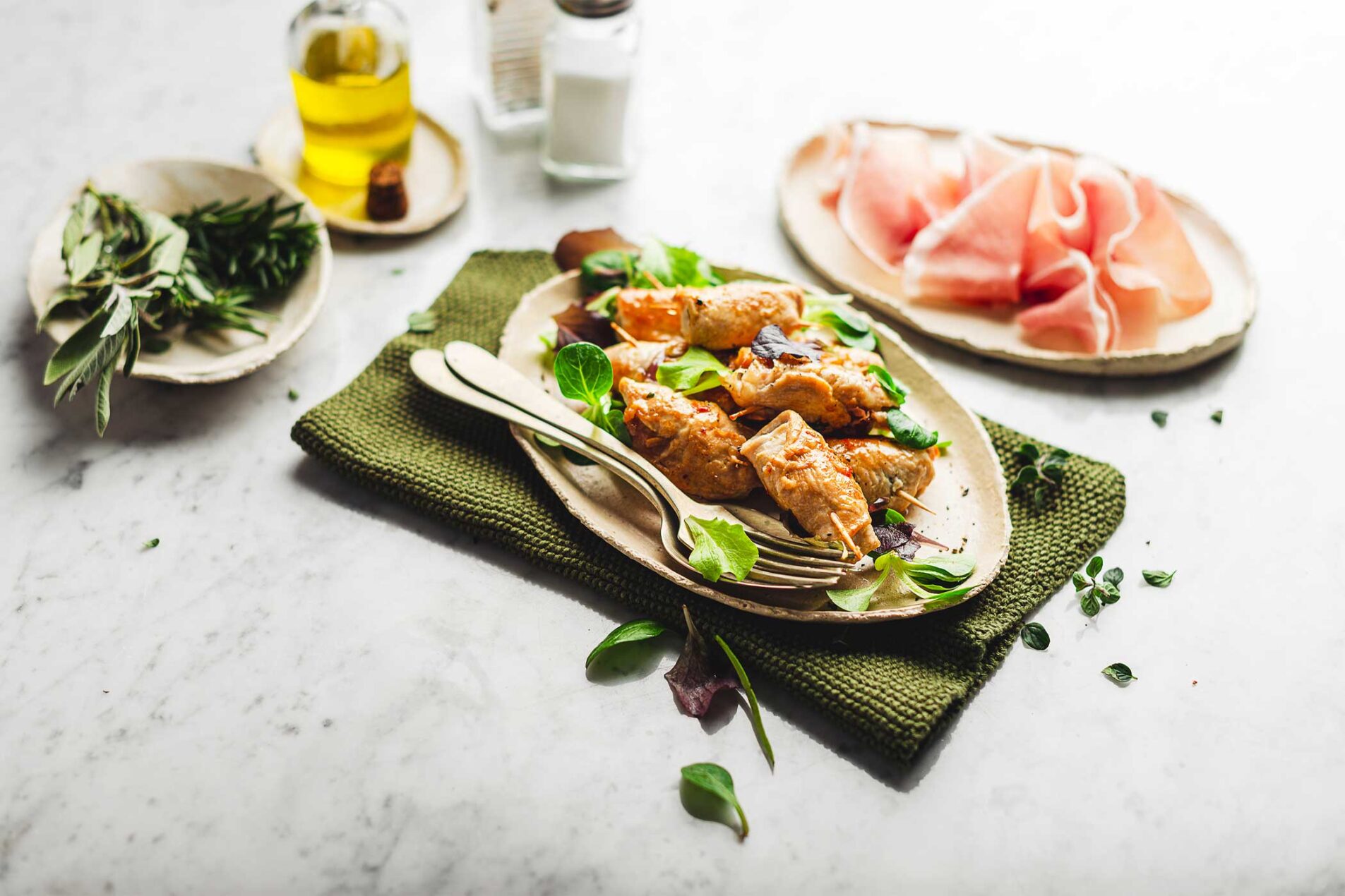 Involtini di pollo e Prosciutto di San Daniele