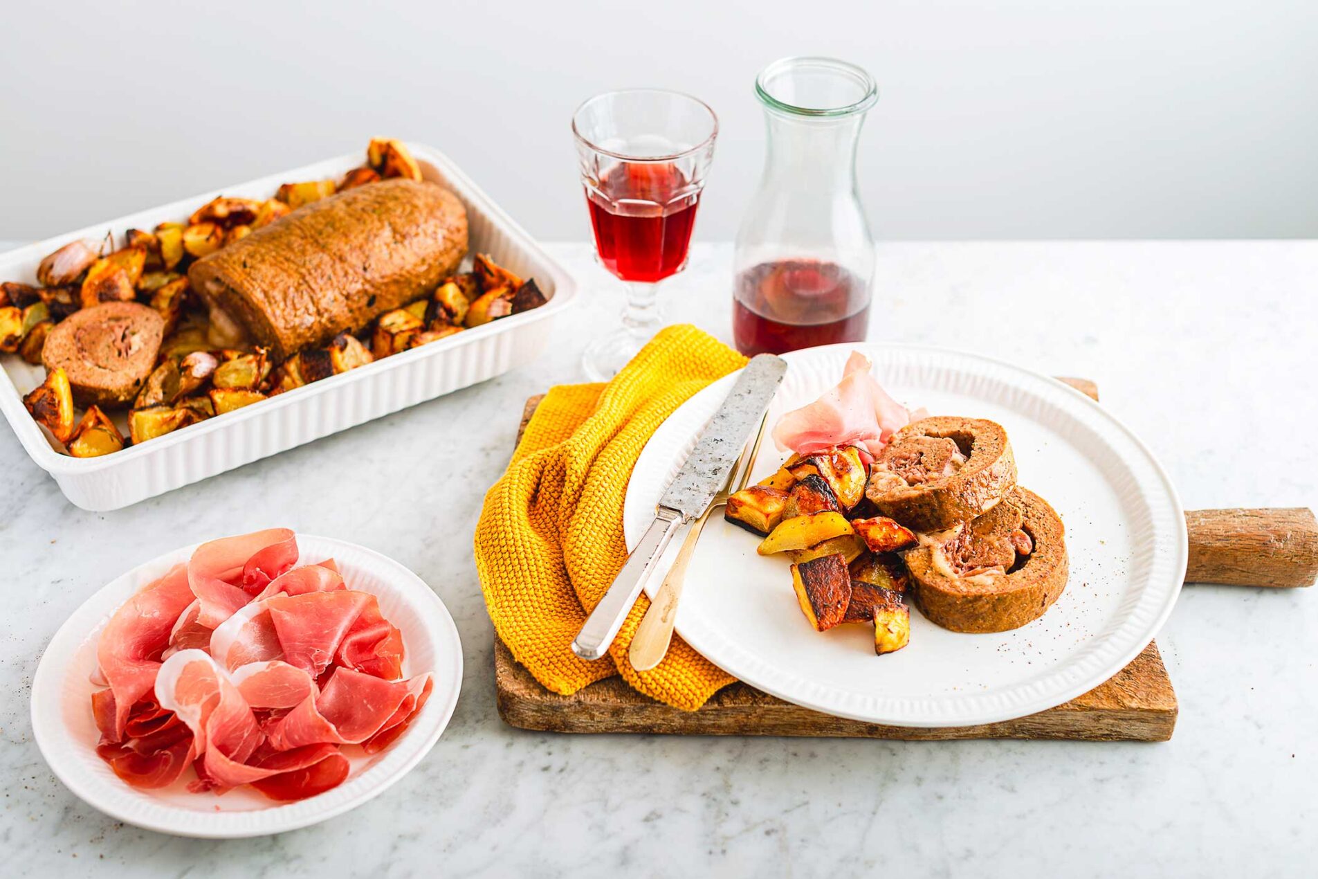 Ricetta del polpettone con prosciutto crudo di San Daniele