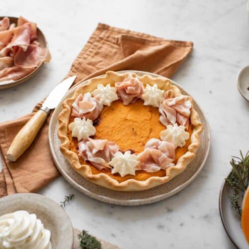 Pumpkin Pie salata con Prosciutto di San Daniele e stracchino