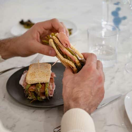 Sandwich con asparagi e Prosciutto di San Daniele