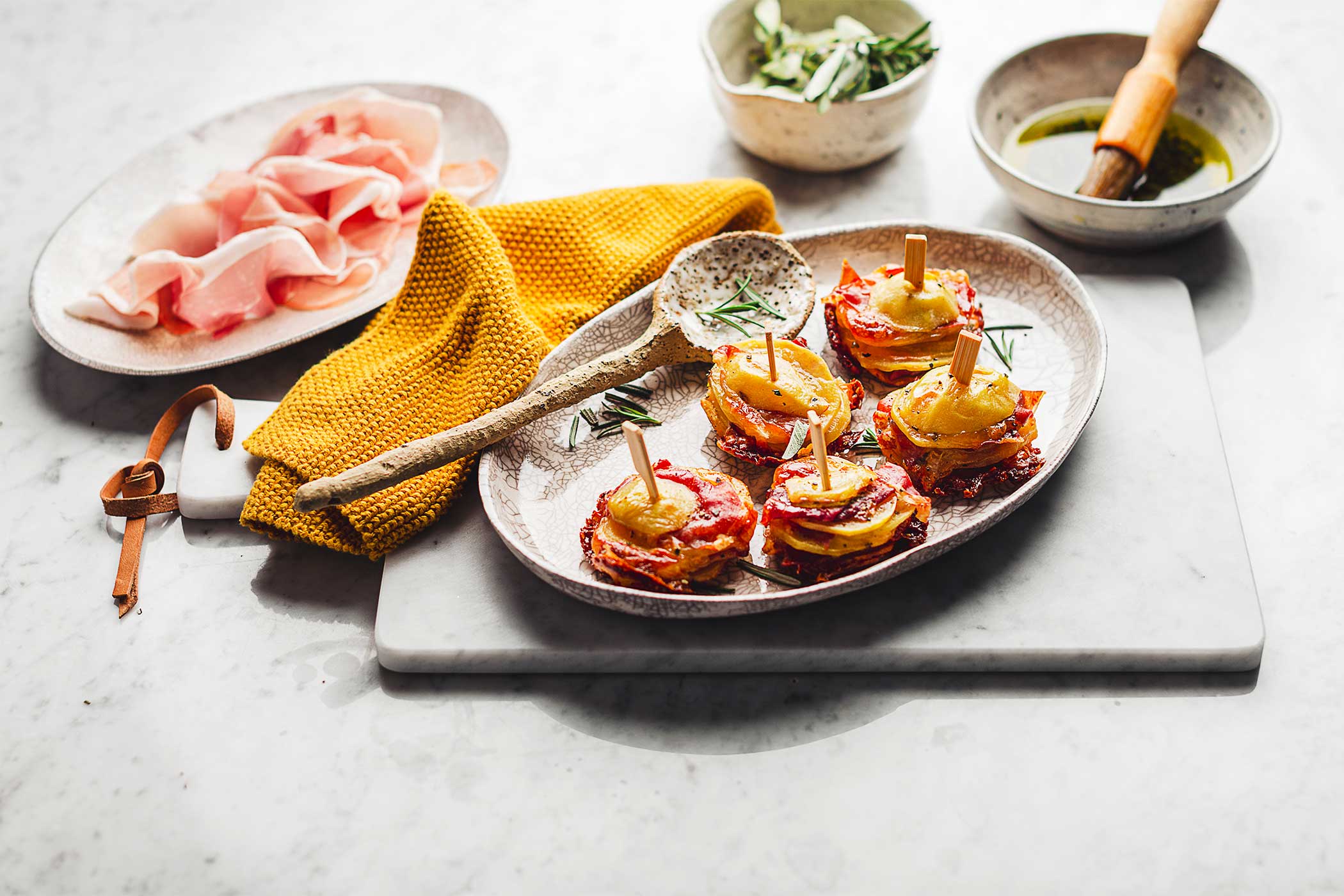 Millefoglie di patate e Prosciutto di San Daniele