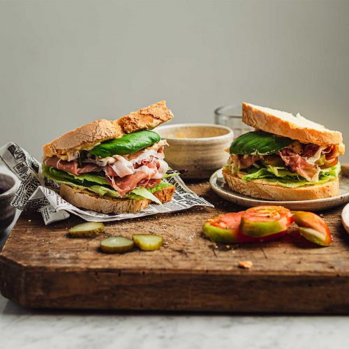 Panino gourmet con Prosciutto di San Daniele e radicchio