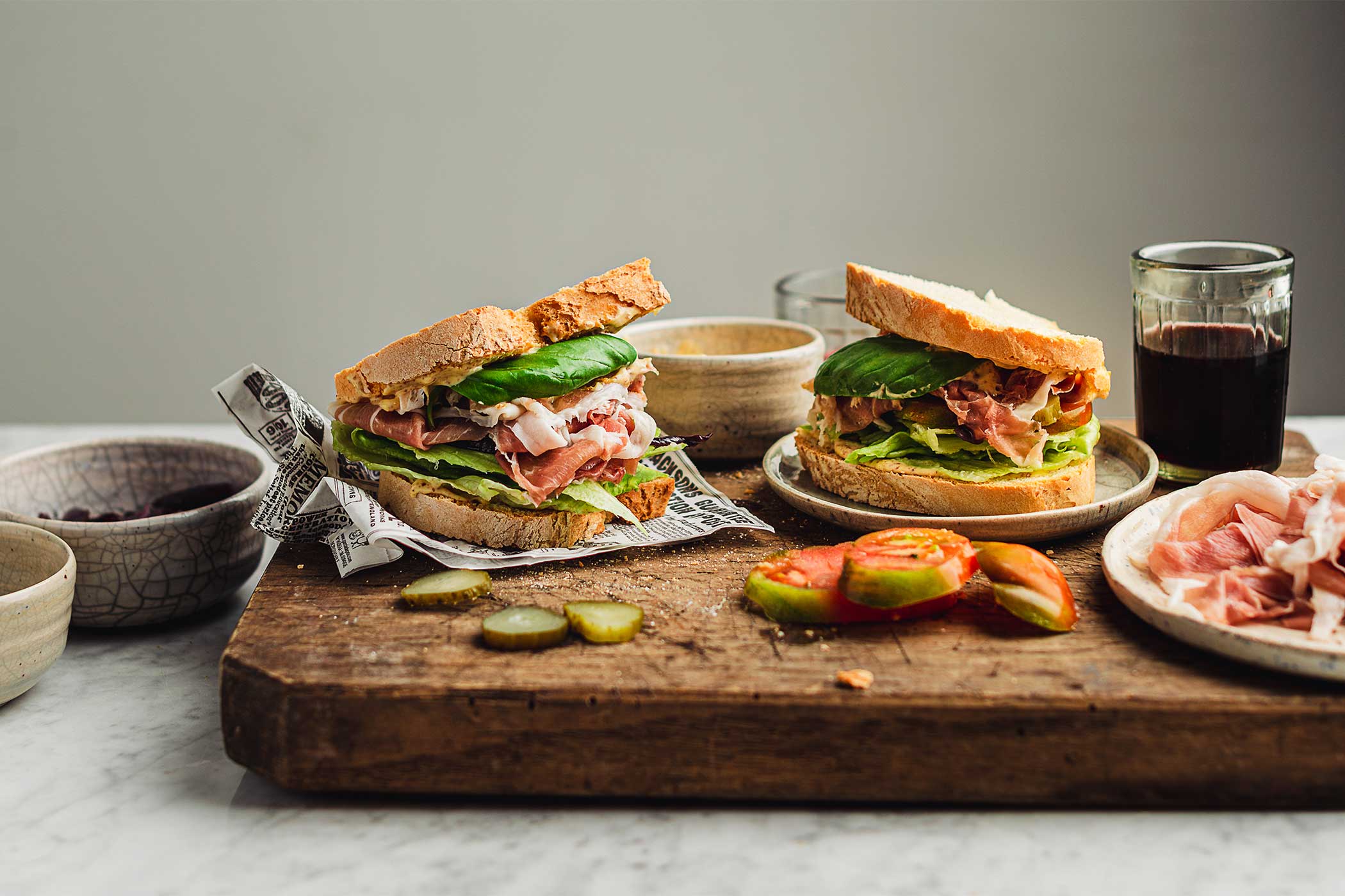 Panino gourmet con Prosciutto di San Daniele e radicchio