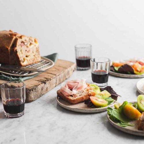 Plumcake salato con formaggio noci e Prosciutto di San Daniele