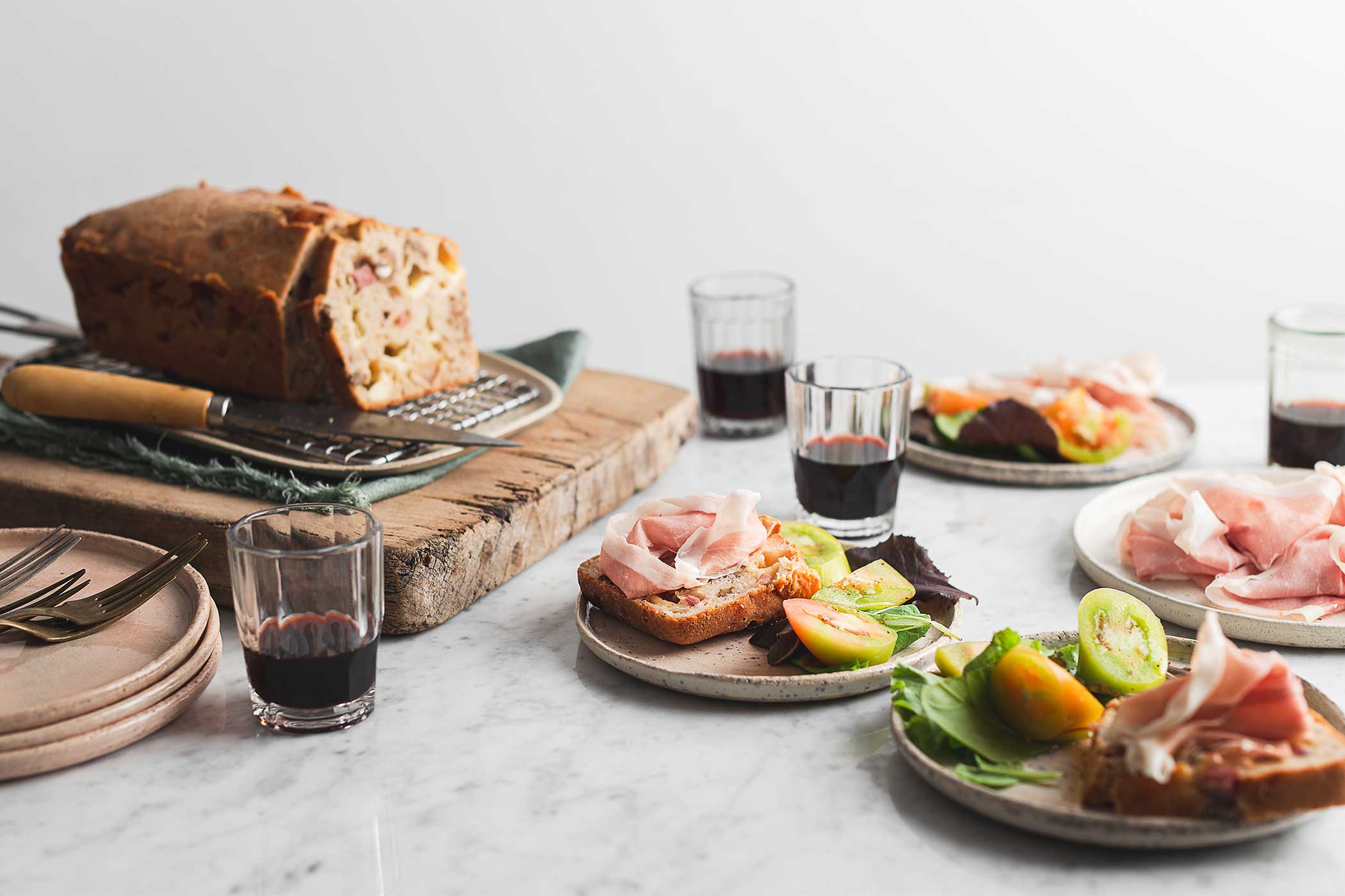 Plumcake salato con formaggio noci e Prosciutto di San Daniele