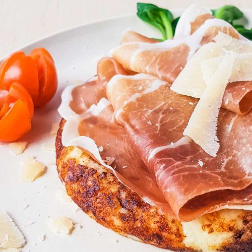 Ricetta friulana del Fit Frico con Prosciutto crudo di San Daniele
