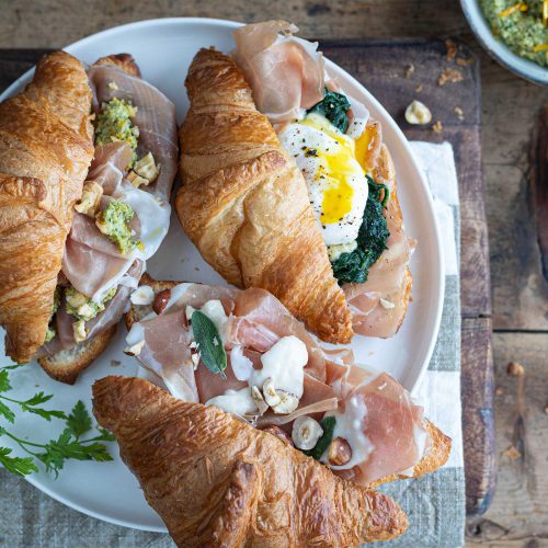 Croissant salati: 3 idee con il Prosciutto di San Daniele