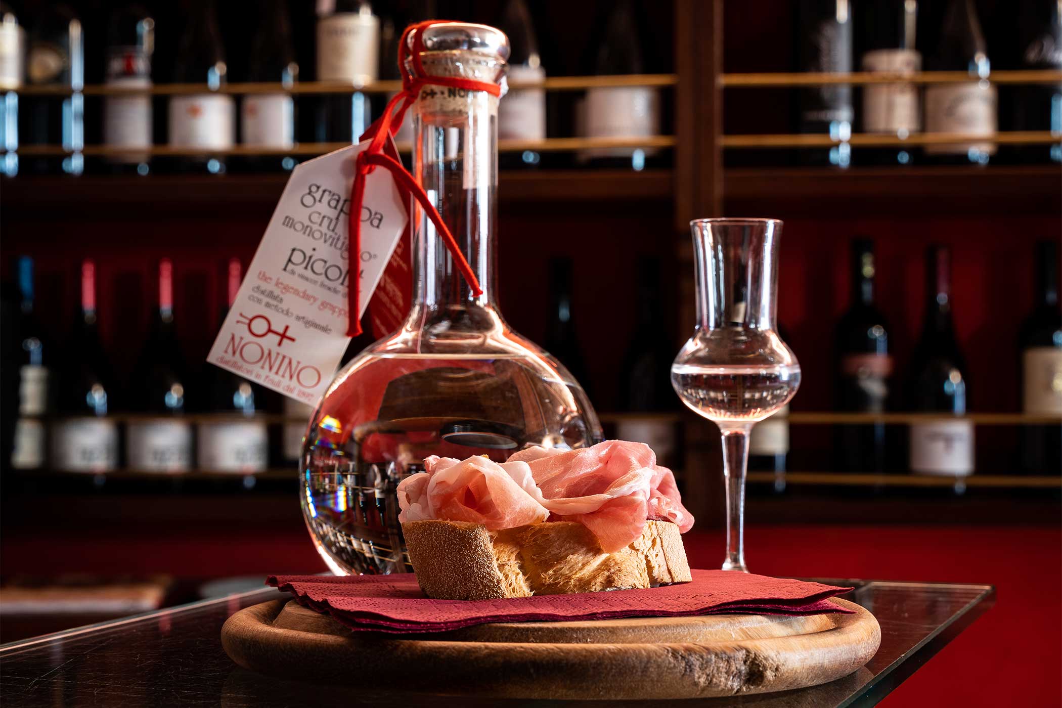 Prosciutto di San Daniele e grappa Nonino