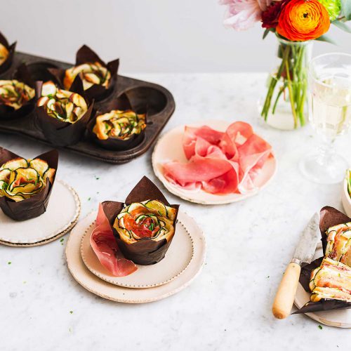 Rose di sfoglia con Prosciutto di San Daniele e zucchine