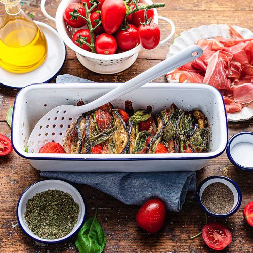 GEMÜSE-TERRINE MIT SAN DANIELE SCHINKEN