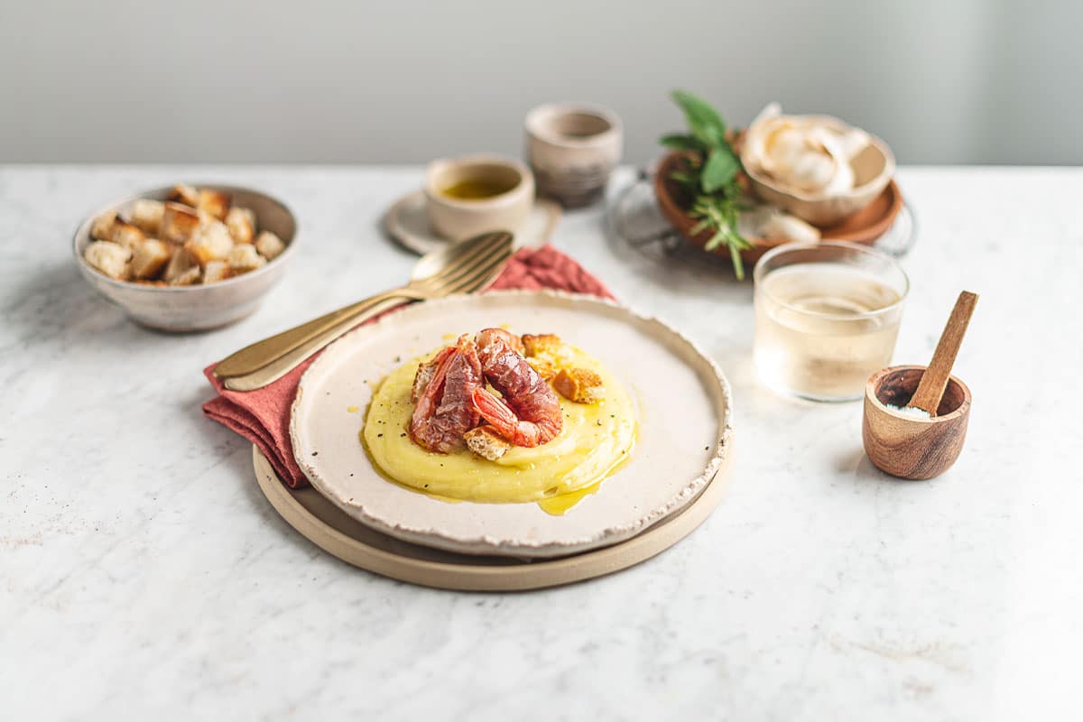 Gamberi avvolti nel Prosciutto di San Daniele