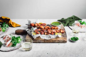 Spiedini di pollo alla paprika e Prosciutto di San Daniele