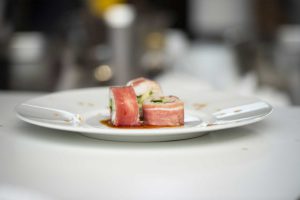 Prosciutto di San Daniele and avocado rolls