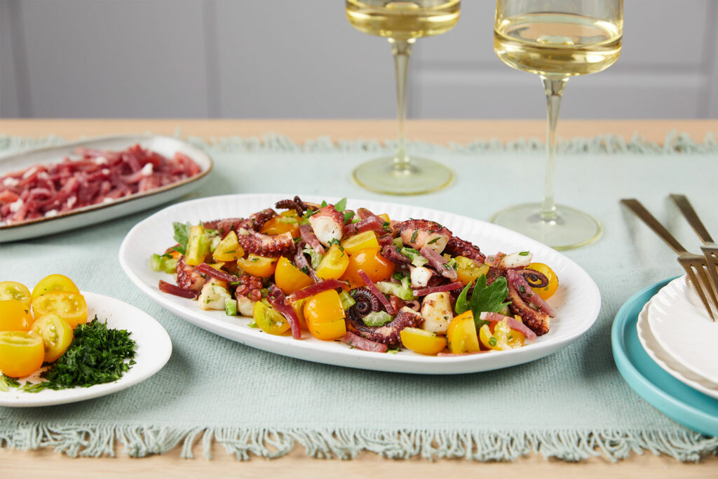 Insalata di polpo e Prosciutto di San Daniele