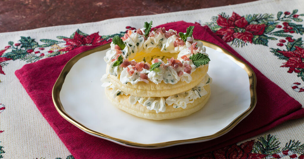 Cream tart salata con Prosciutto di San Daniele