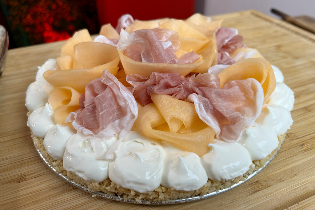 Cheesecake prosciutto e melone