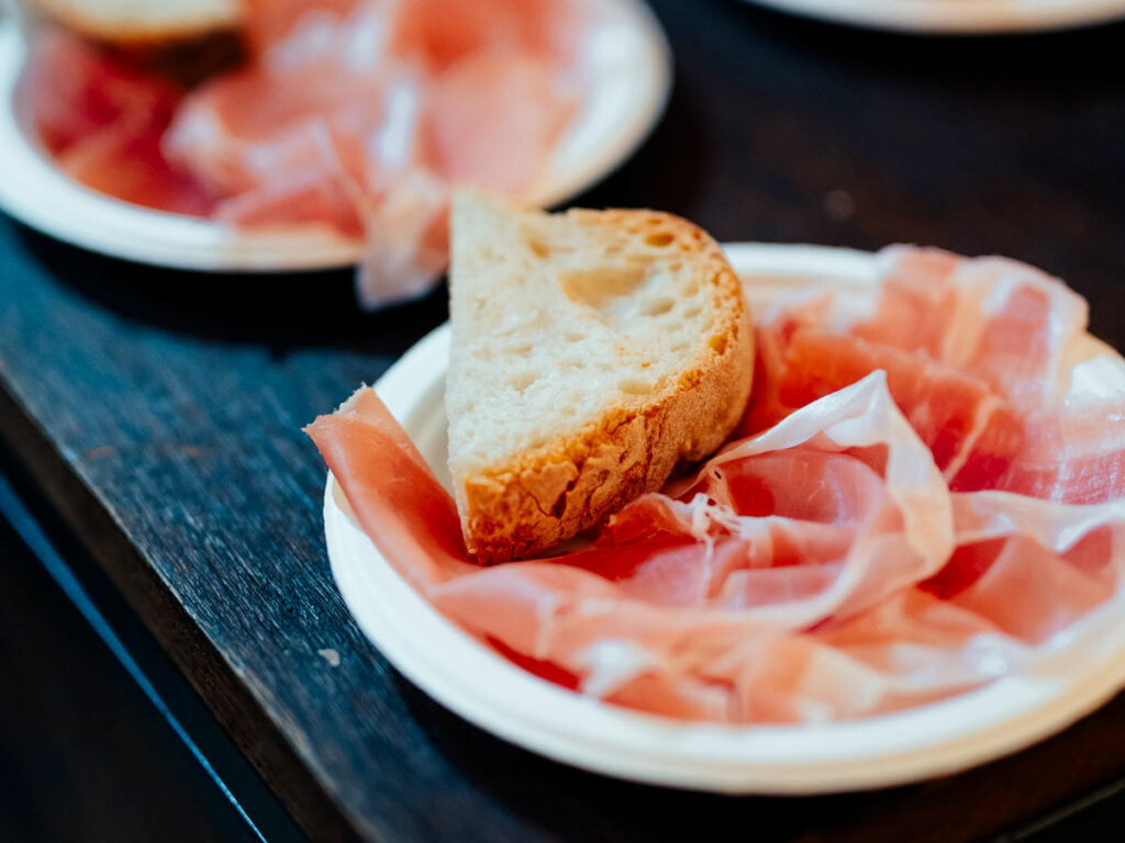 Degustazione di Prosciutto di San Daniele durante gli eventi C'è più Gusto e Cook Fest