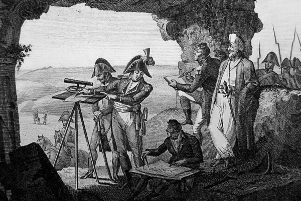 Incisione che raffigura Napoleone