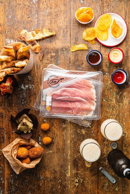 confezione preaffettata di Prosciutto di San Daniele del Friuli con QR code