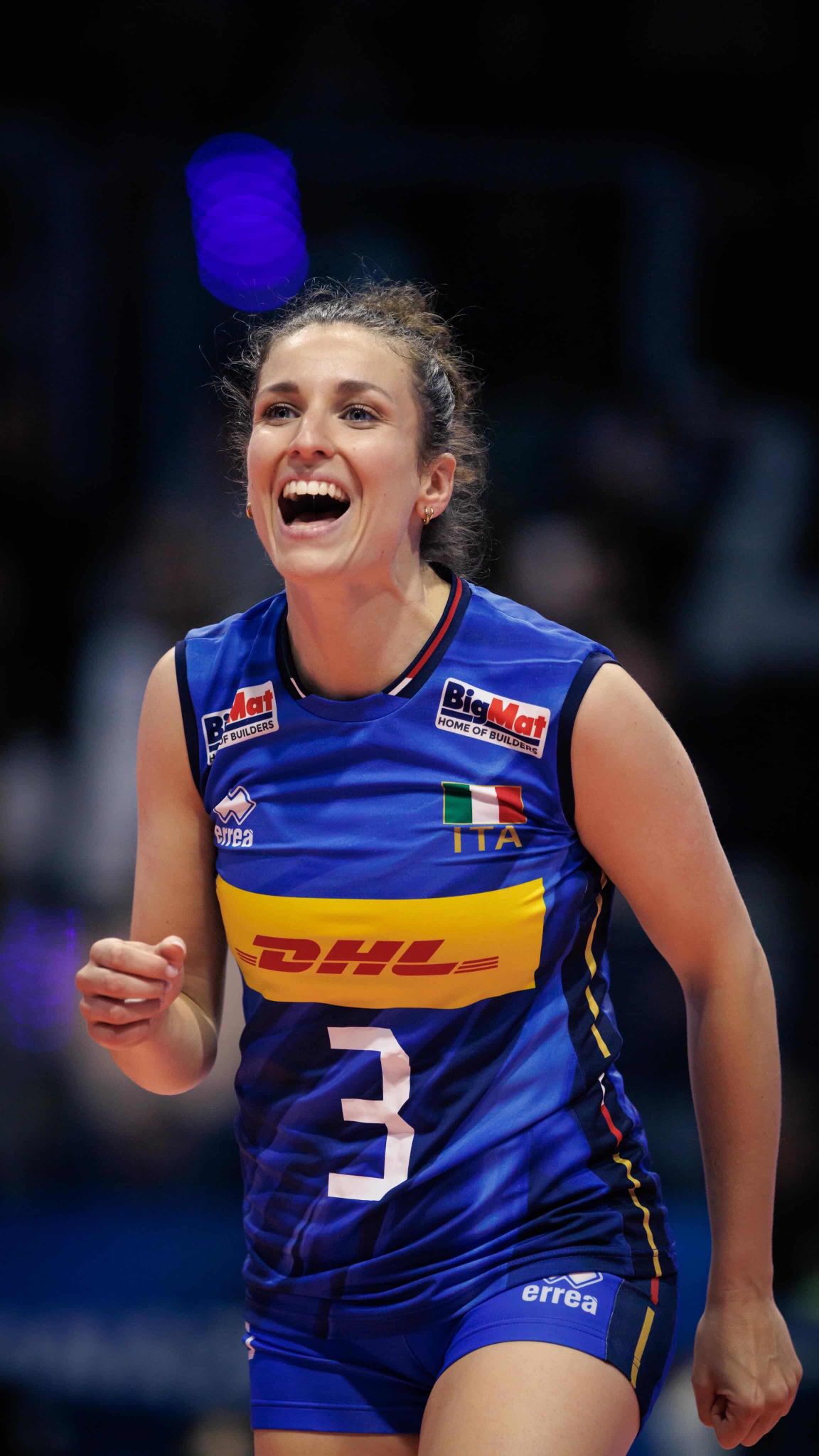 Carlotta Cambi in maglia azzurra della Nazionale italiana di pallavolo durante una partita